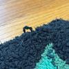 Hand-Hooked Wool Rug with Red Roses, 2' x 3' - 6