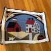 Hand-Hooked Wool Rug with Farm Scene Folk Art. 1'6" x 2'1" - 6