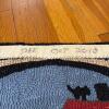 Hand-Hooked Wool Rug with Farm Scene Folk Art. 1'6" x 2'1" - 7
