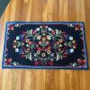 Hand-Hooked Wool Floral Accent Rug, 2' x 3'5" - 2