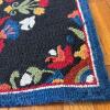 Hand-Hooked Wool Floral Accent Rug, 2' x 3'5" - 8