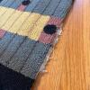 Hand-Hooked Wool Rug with Geometric Floral Design, 2'8" x 2'8" - 7