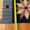 Hand-Hooked Wool Rug with Geometric Floral Design, 2'8" x 2'8" - 9