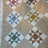 Handmade Multicolor Sawtooth Star Patchwork Quilt, 65" x 82" - 3