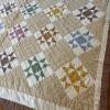Handmade Multicolor Sawtooth Star Patchwork Quilt, 65" x 82" - 5