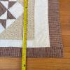 Handmade Multicolor Sawtooth Star Patchwork Quilt, 65" x 82" - 8