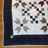 Handmade Patchwork Quilt with Star Pattern, 80" x 64" - 3