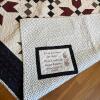 Handmade Patchwork Quilt with Star Pattern, 80" x 64" - 8