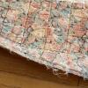 Vintage Handmade Pink & Green Floral Patchwork Quilt, 78" x 79" - 6