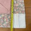 Vintage Handmade Pink & Green Floral Patchwork Quilt, 78" x 79" - 13