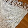Large Hand-Crocheted Cable Knit Afghan Blanket - 5