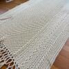 Large Hand-Crocheted Cable Knit Afghan Blanket - 6