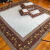 Handmade Floral Quilt Set with 3 Embroidered Pillow Shams, 89" x 90" - 2