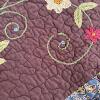Handmade Floral Quilt Set with 3 Embroidered Pillow Shams, 89" x 90" - 12