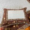 Handmade Floral Quilt Set with 3 Embroidered Pillow Shams, 89" x 90" - 13