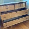 Vintage Wood Serpentine Front Dresser - 7