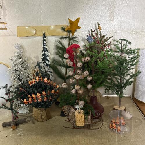 Lot of Miniature Decorative Christmas Trees