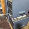 Pair of 2-Drawer Metal Filing Cabinets, Blue & Brown - 5