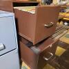Pair of 2-Drawer Metal Filing Cabinets, Blue & Brown - 6