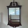 Chippendale-Style Mahogany Wall Mirror with Scroll Pediment