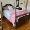 Colonial Mahogany Bed Frame with Optional Full Mattress and Spring Box - 2