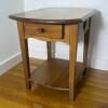 Wood End Table with Heart Cut Out