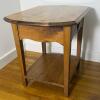 Wood End Table with Heart Cut Out - 2