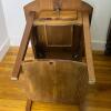 Wood End Table with Heart Cut Out - 6