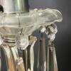 Vintage Crystal Hurricane Table Lamp w/ Etched Globe - 6
