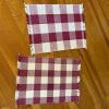Woven Large Area Rug and Two Plaid Placemats with Fringe - 6