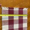 Woven Large Area Rug and Two Plaid Placemats with Fringe - 8