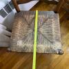 Set of 3 Brown Wood Ladder Back Dining Chairs with Rush Seating - 7