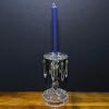 Clear Glass Prism Candlestick Holder