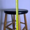Wooden Bar Stool with Black Seat - 3
