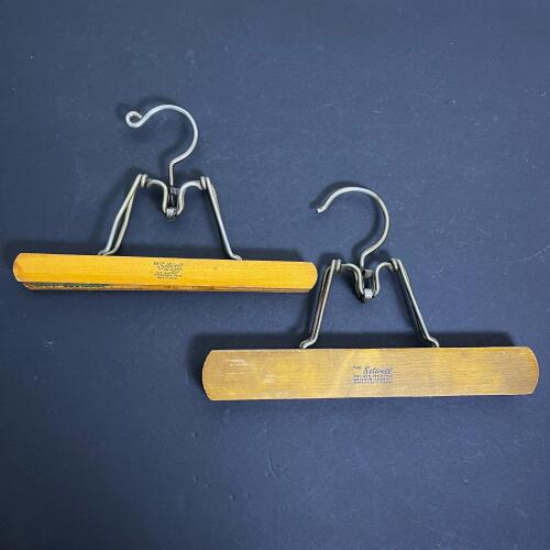 Set of 2 Vintage Setwell Wooden Clamp Hanger