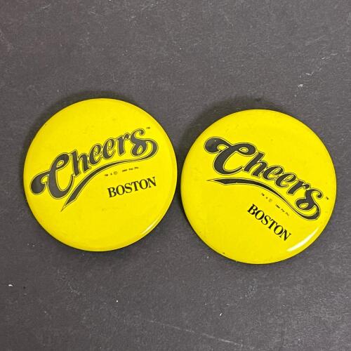 Set of 2 Cheers Boston Pinback Buttons