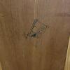 Wooden Double Door Wardrobe with Black Hinges and "U" Accent - 3