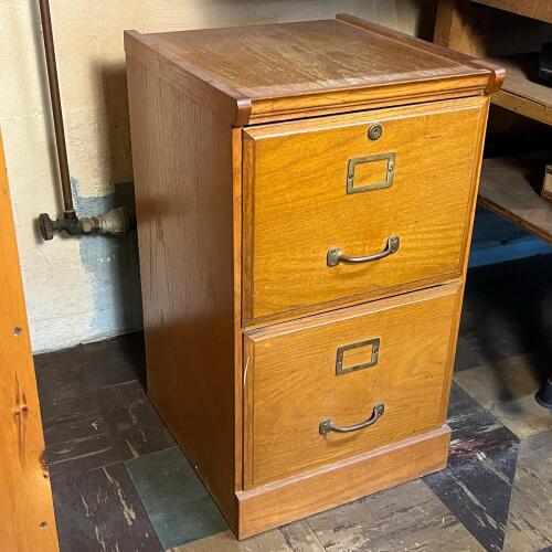 Wooden 2-Drawer Filing Cabinet