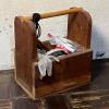 Wooden Caddy with Shoe Care Materials