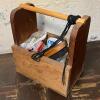 Wooden Caddy with Shoe Care Materials - 2