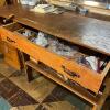 Heavy Duty Wooden Workbench with Drawer & Twin Shelves + Miami Carey Mirror Wall Cabinet - 2