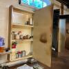Heavy Duty Wooden Workbench with Drawer & Twin Shelves + Miami Carey Mirror Wall Cabinet - 9
