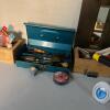 Large Mixed Lot Tools, Hardware & Supplies w/ Metal Toolbox, WD-40, Irwin, Adhesives, Paint - 8