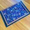 Large Framed Turkish Iznik-Style Floral Ceramic Tile Panel, 26"x18" - 2