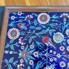Large Framed Turkish Iznik-Style Floral Ceramic Tile Panel, 26"x18" - 3