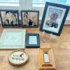 Mixed Framed Miniature Artworks: Handcrafted Silhouettes, Embroidery and Prints