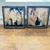Mixed Framed Miniature Artworks: Handcrafted Silhouettes, Embroidery and Prints - 5