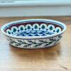 Polish Bolesławiec Oval Serving Dish & Classic with White Creamer Sugar Set - 9