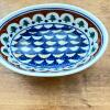 Polish Bolesławiec Oval Serving Dish & Classic with White Creamer Sugar Set - 10