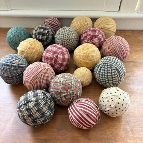 Vintage Handmade Fabric Rag Balls
